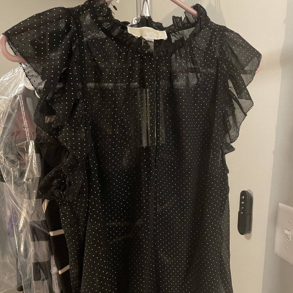 Michael Kors Dewdrop Ruffle Blouse